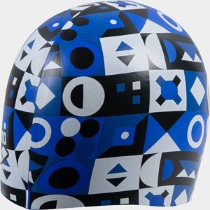 Шапка для плавання Arena PRINT JR синій, білий, чорний Діт One Size